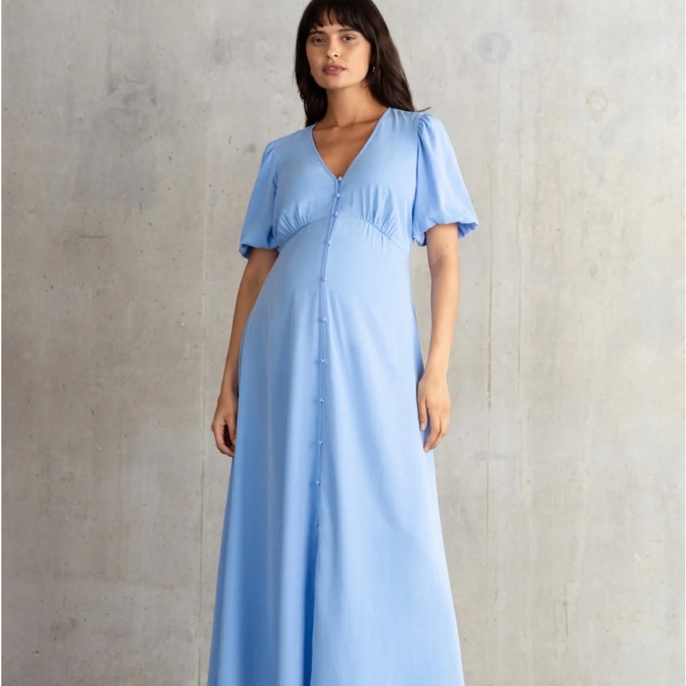 Elegant Blue Maxi Dress — Seraphine Maternity